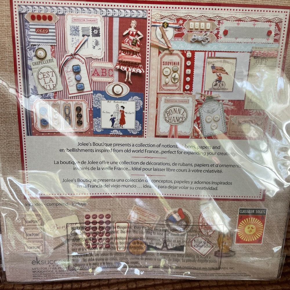 Jolee Boutique Paris Ephemera Collection for junk journals, scrapbooks, collages - Picture 8 of 12